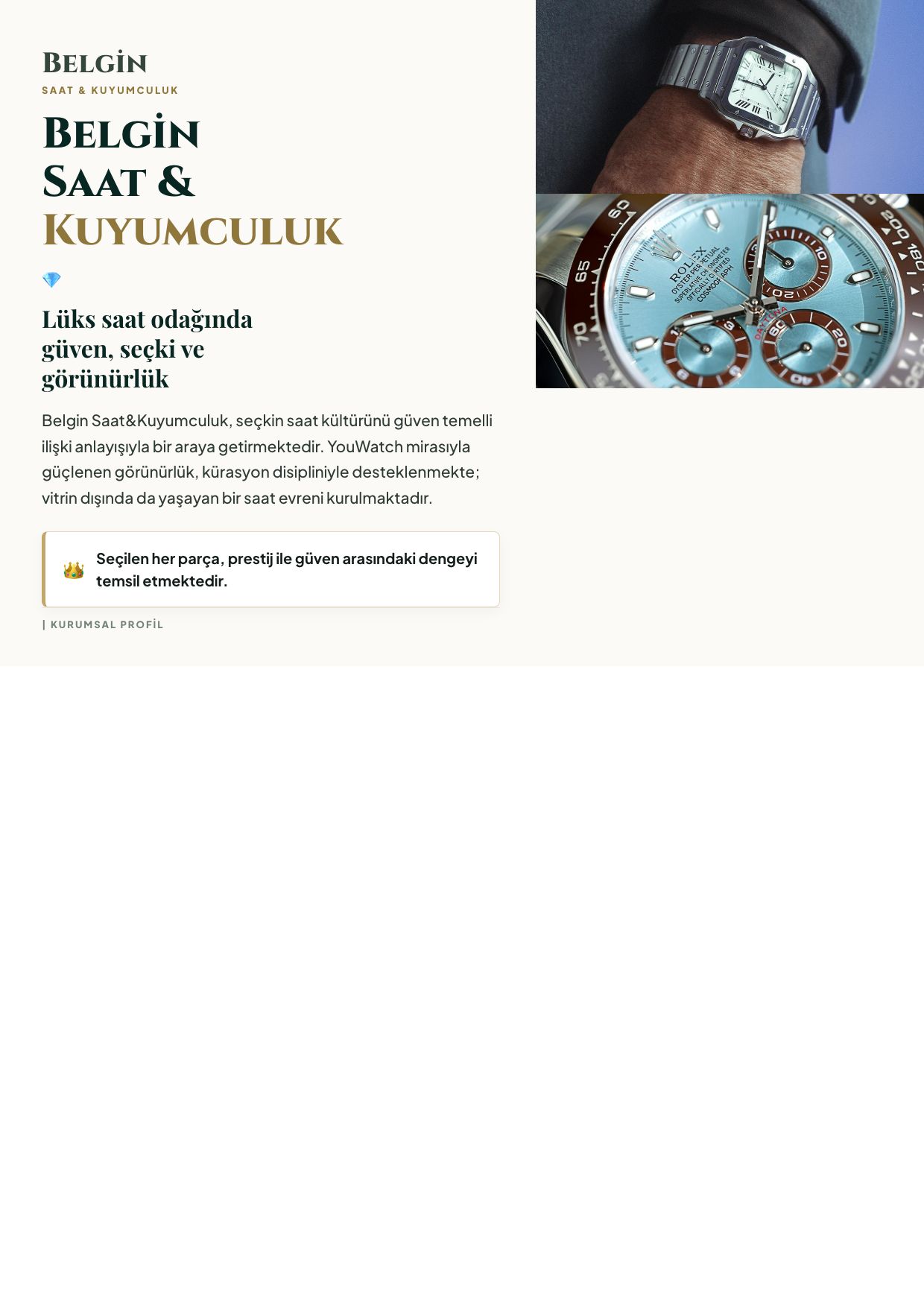 Belgin Saat Kurumsal Profil Sayfa 1