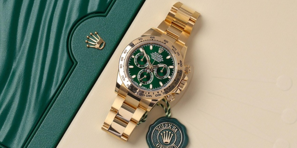 18K Sarı Altın & Zümrüt Kadran Daytona