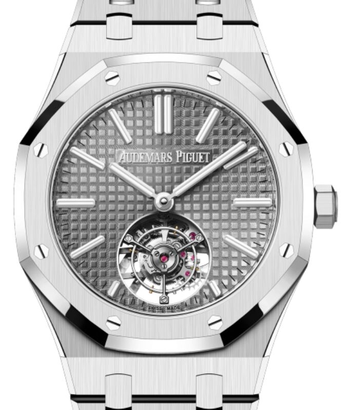 Audemars Piguet Royal Oak Flying Tourbillon 41mm Paslanmaz Çelik Yeşil Kadran