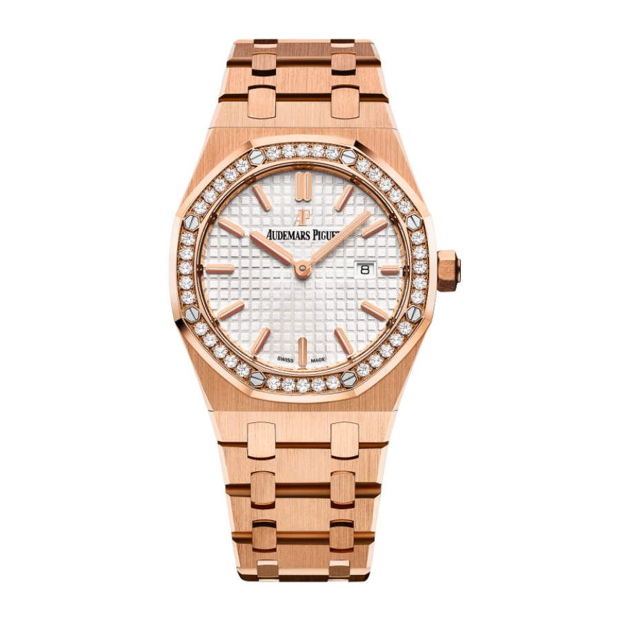 Audemars Piguet Royal Oak Quartz 33mm 18K Pembe Altın Pırlantalı Bezel