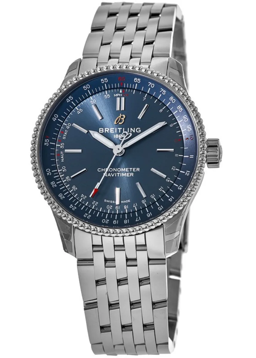 Breitling Navitimer Automatic 38mm Mavi Kadran Boncuklu Bezel