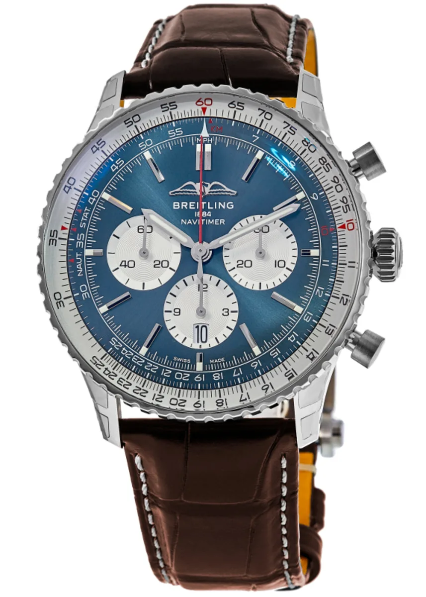 Breitling Navitimer B01 Chronograph 46mm Mavi Kadran & Timsah Derisi