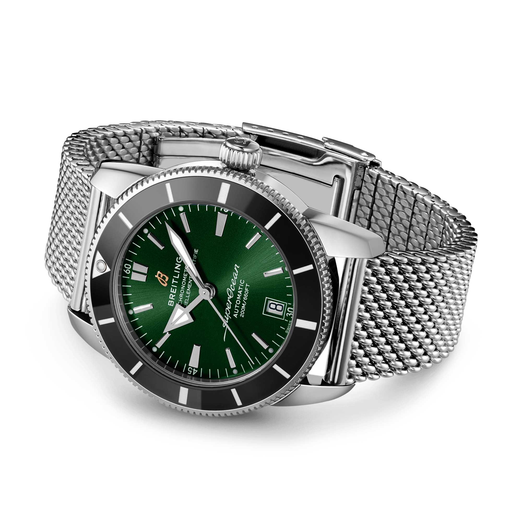 Breitling Superocean Heritage B20 Automatic 42mm Yeşil Kadran Hasır Bilezik