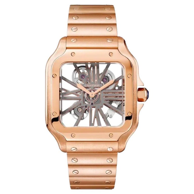 Cartier Santos de Cartier Skeleton 18K Pembe Altın İskelet