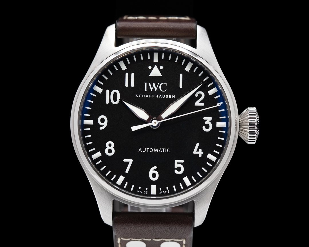 IWC Schaffhausen Big Pilot's Watch 43mm Siyah Kadran Çelik
