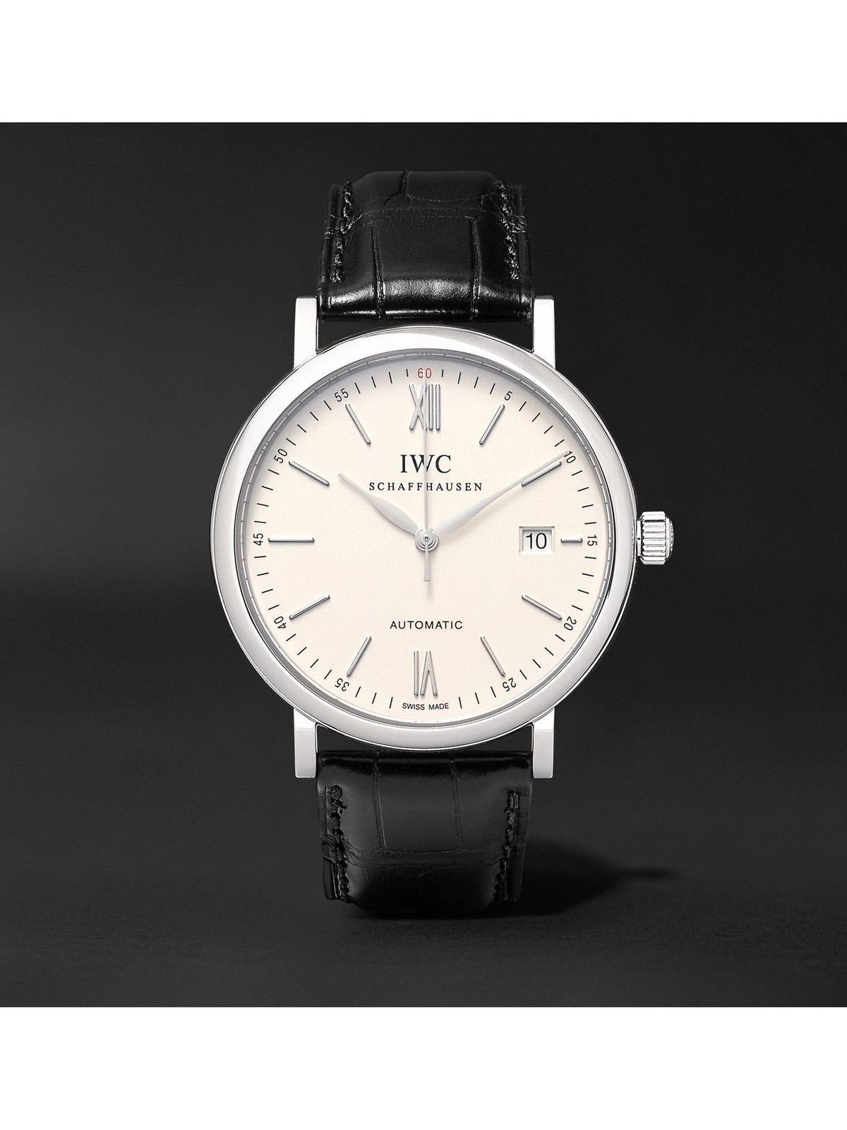 IWC Schaffhausen Portofino Automatic 40mm Gümüş Kadran Altın İndeksler Çelik