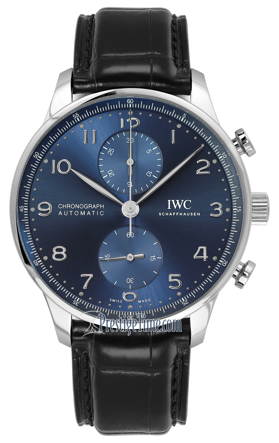 IWC Schaffhausen Portugieser Chronograph 41mm Mavi Kadran Çelik