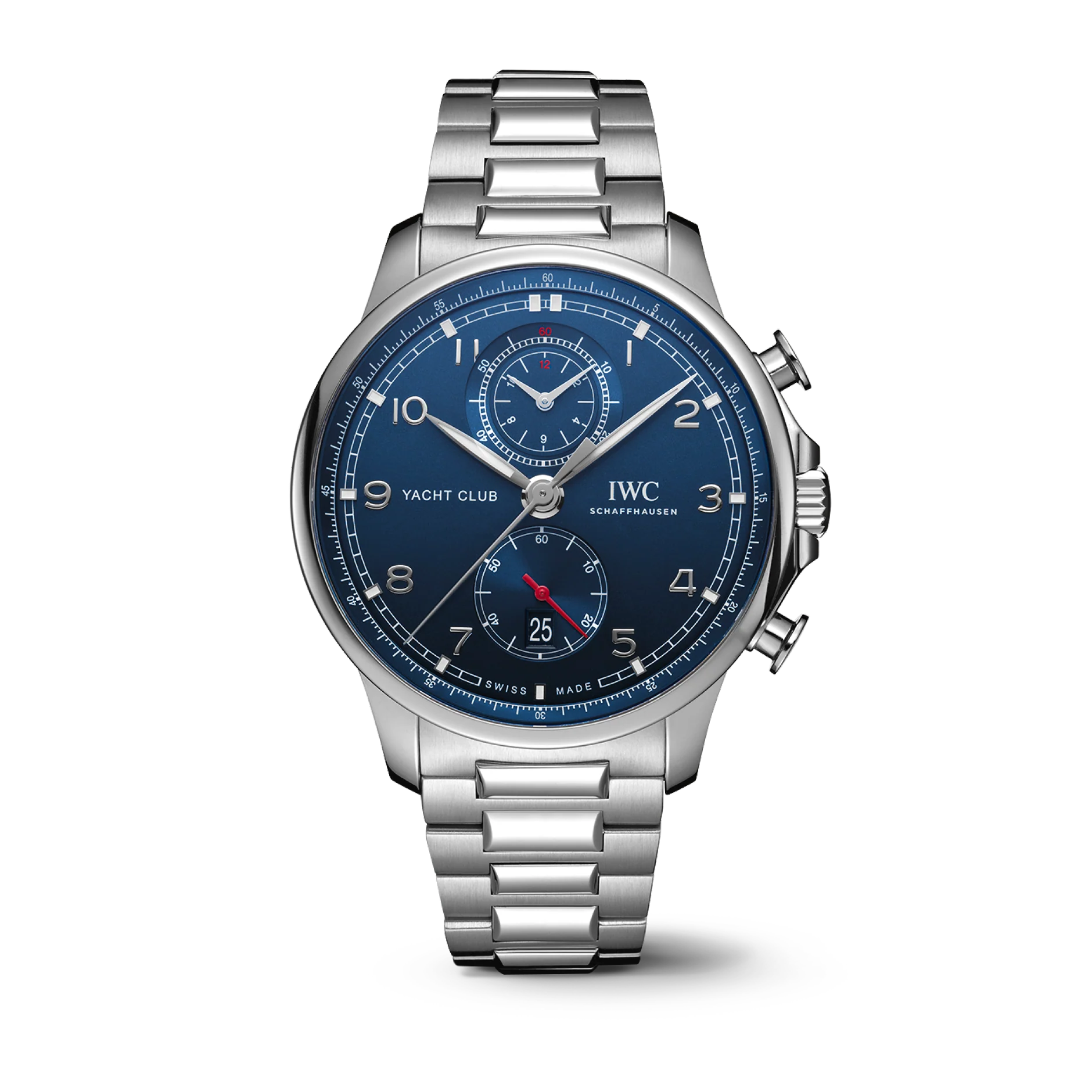 IWC Schaffhausen Portugieser Yacht Club Chronograph 44.6mm Çelik Mavi Kadran