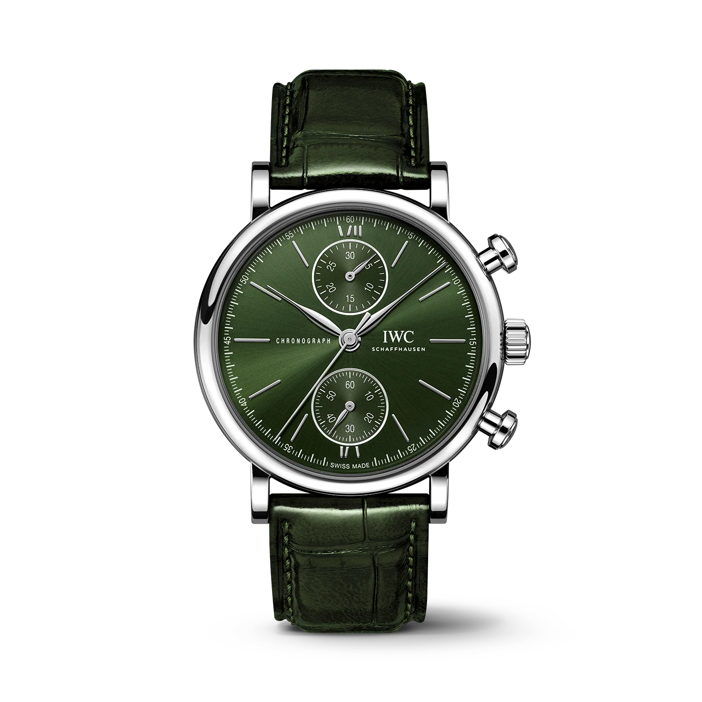 IWC Schaffhausen Portofino Chronograph 39mm Yeşil Kadran Çelik