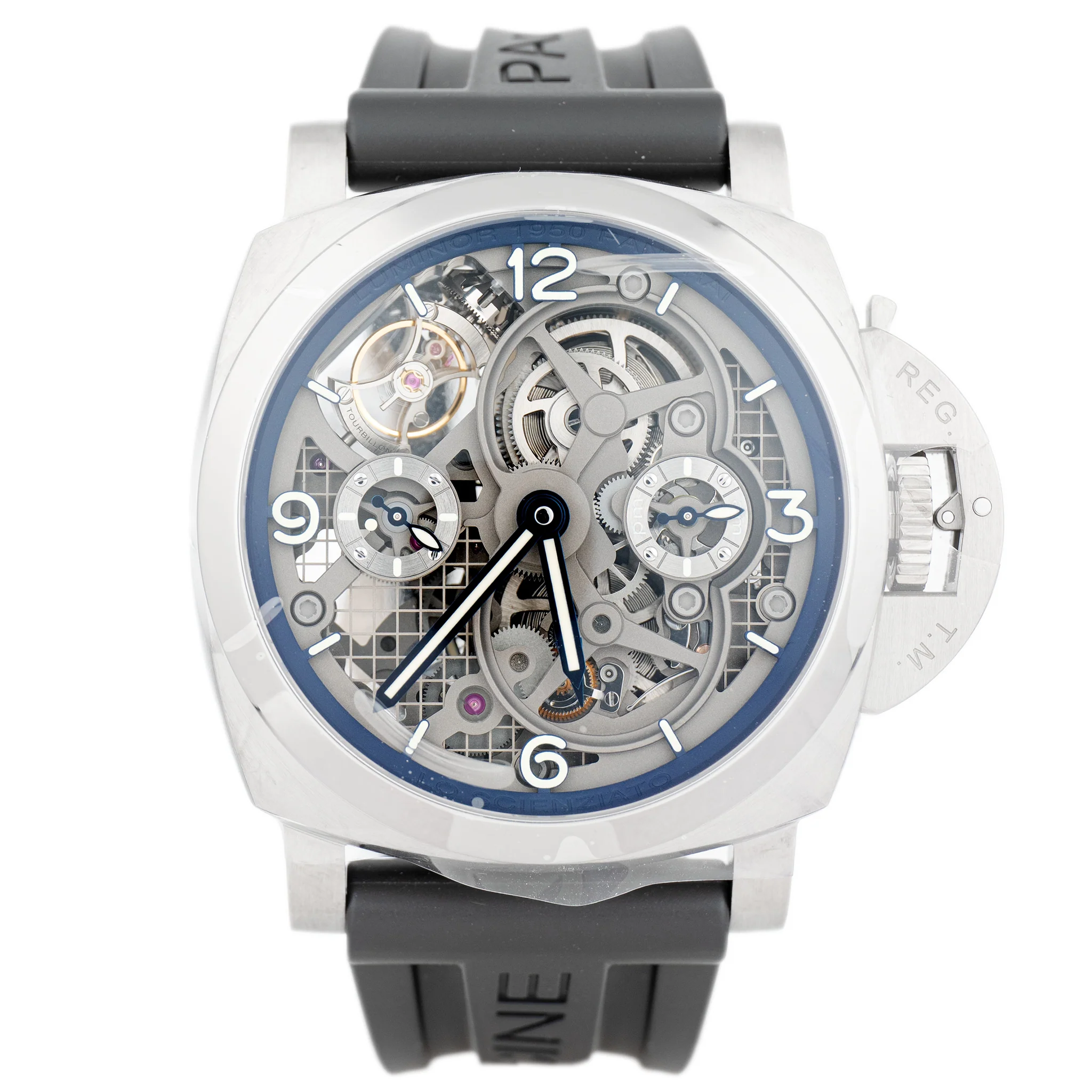 Panerai Luminor Tourbillon GMT 47mm Titanyum İskelet Dikine Dönen Tourbillon