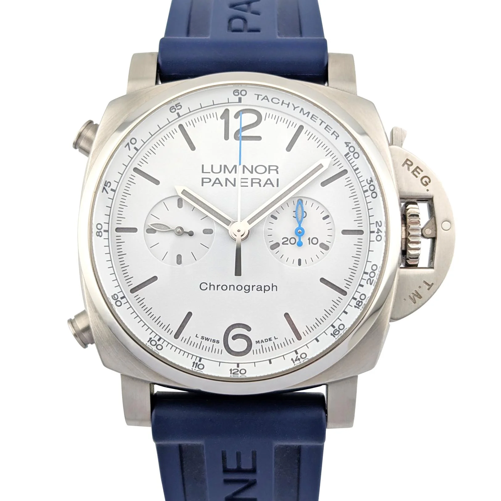 Panerai Luminor Chrono 44mm Mavi Kadran Çelik Kronograf