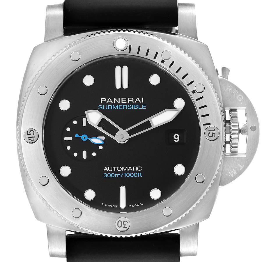 Panerai Submersible QuarantaQuattro 44mm Çelik Siyah Kadran