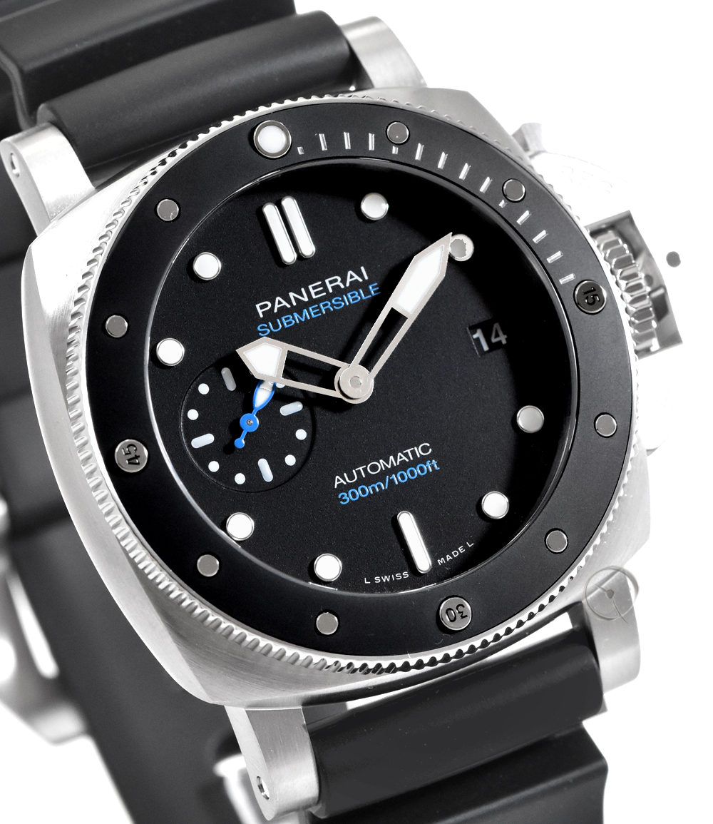 Panerai Submersible 42mm Siyah Kadran Seramik Bezel Çelik