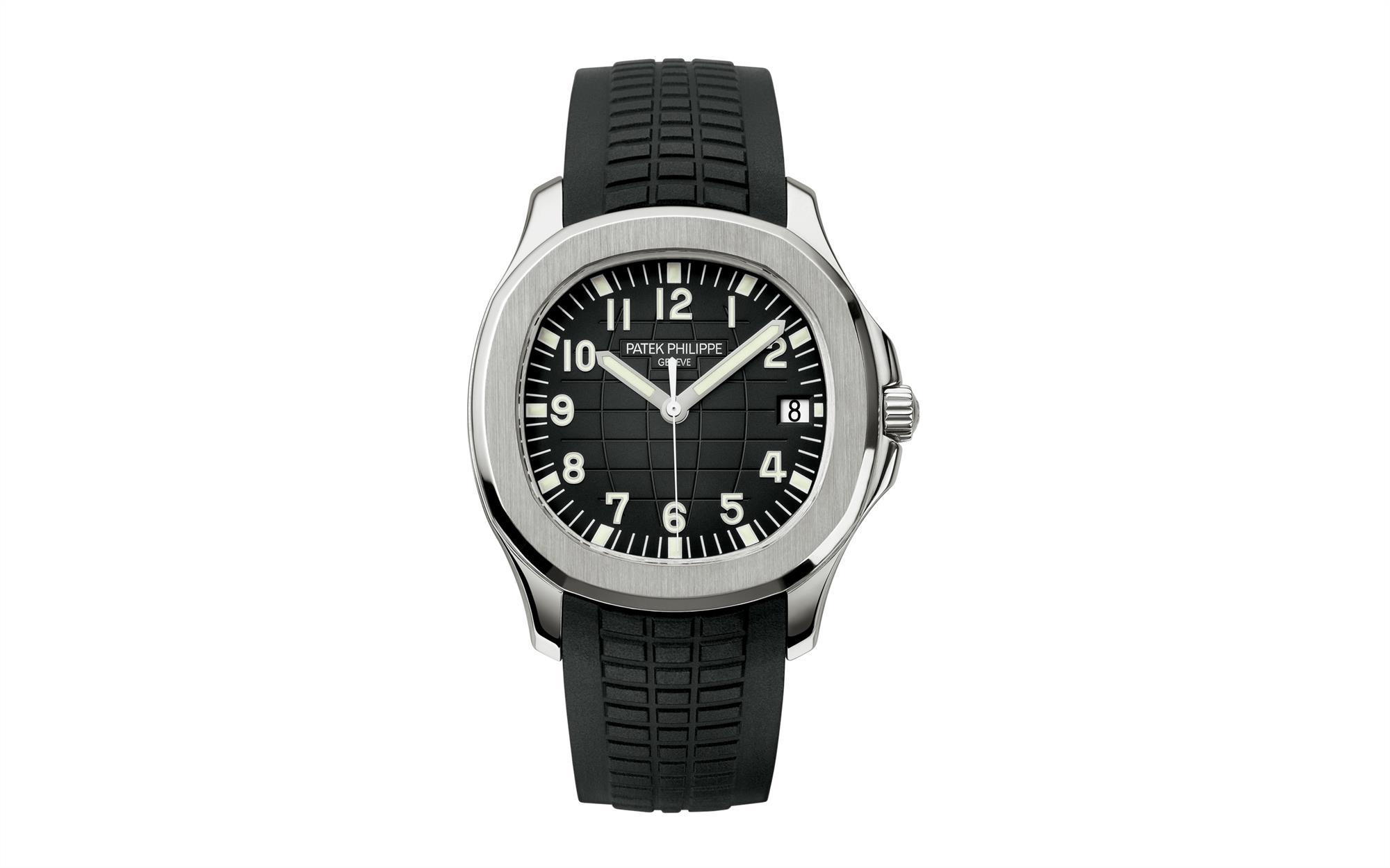 Patek Philippe Aquanaut Paslanmaz Çelik Siyah Kadran & Kompozit Kayış