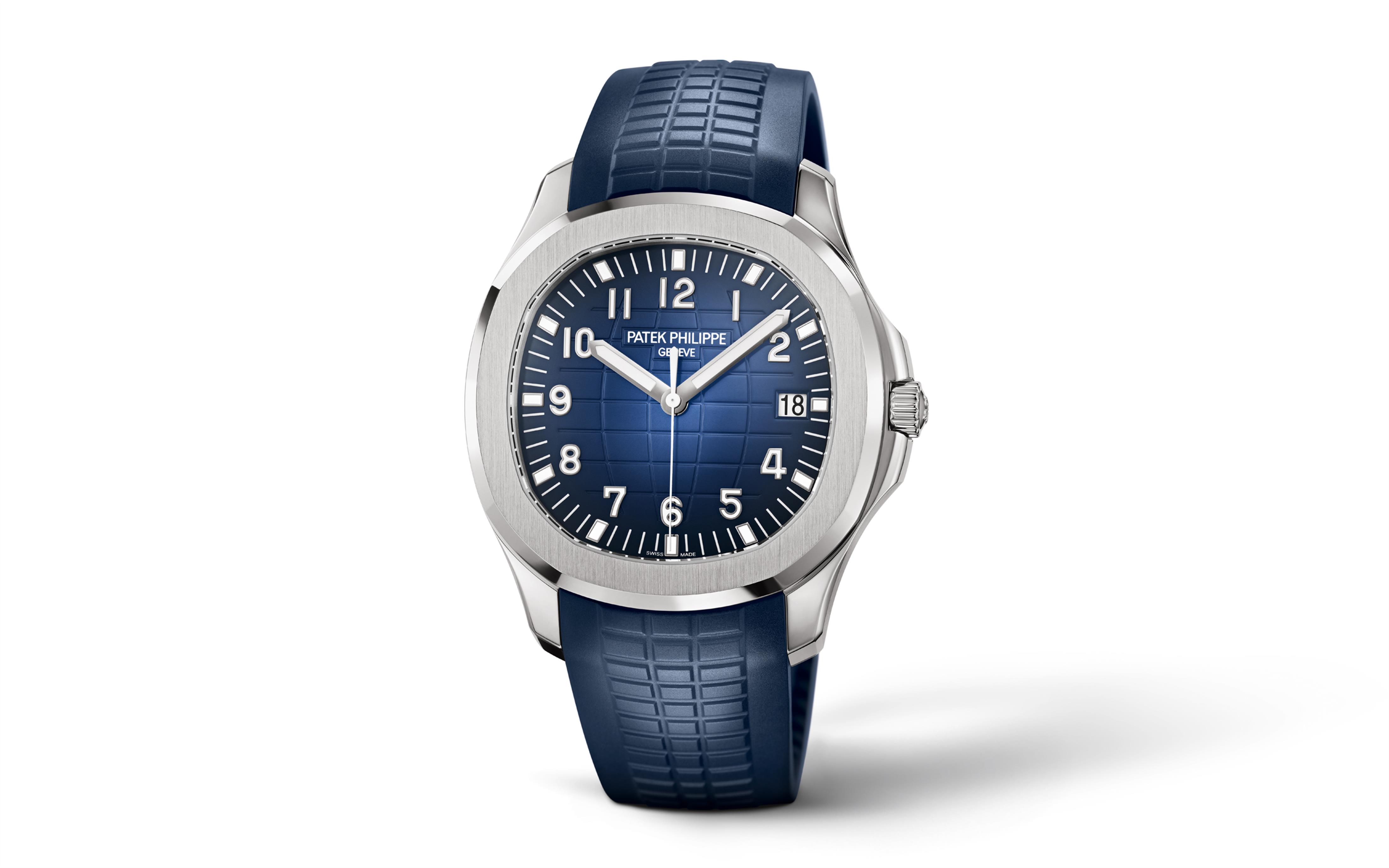 Patek Philippe Aquanaut 18K Beyaz Altın Gece Mavisi 'Jumbo' Kadran