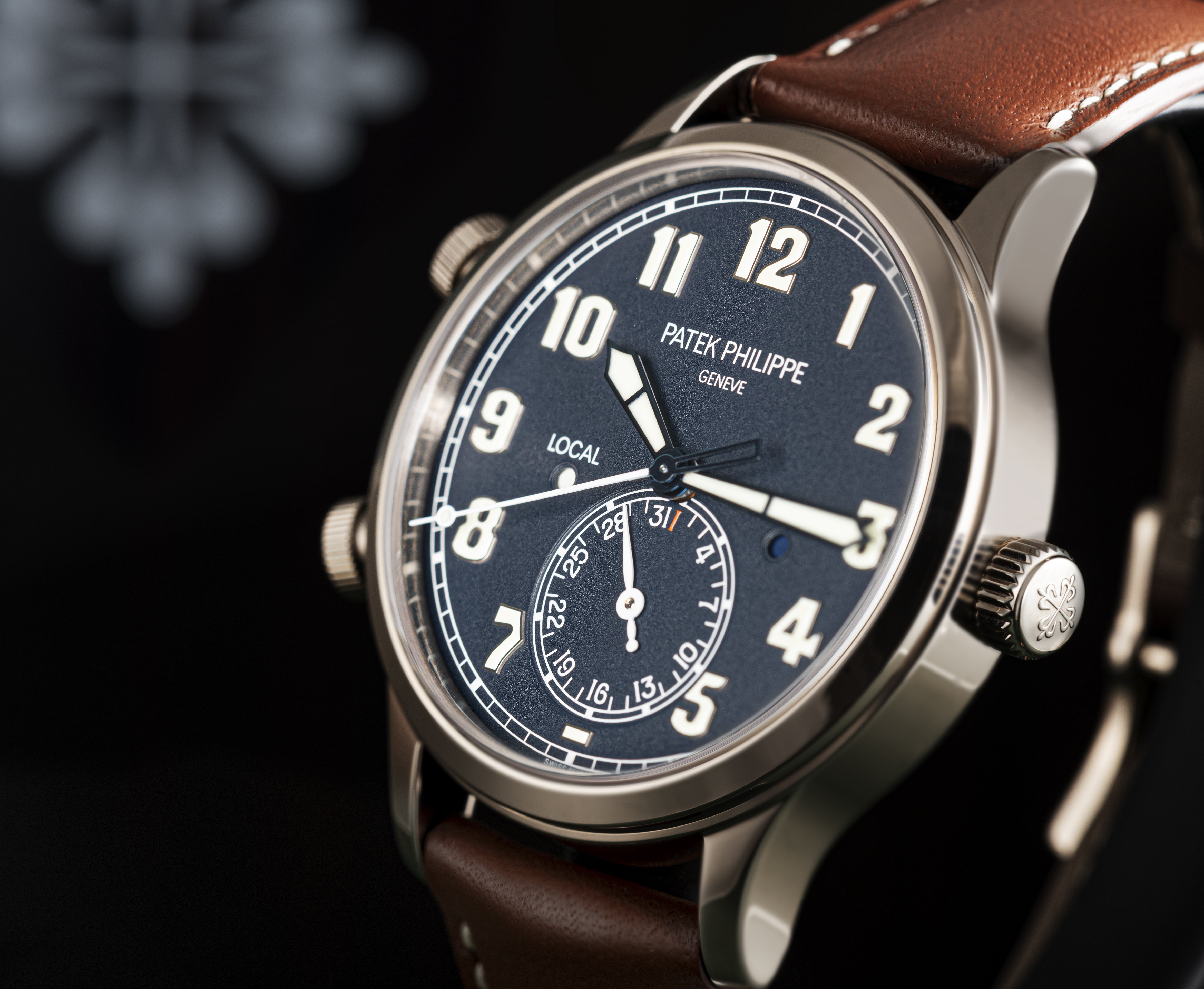 Patek Philippe Calatrava Pilot Travel Time 18K Beyaz Altın 42mm