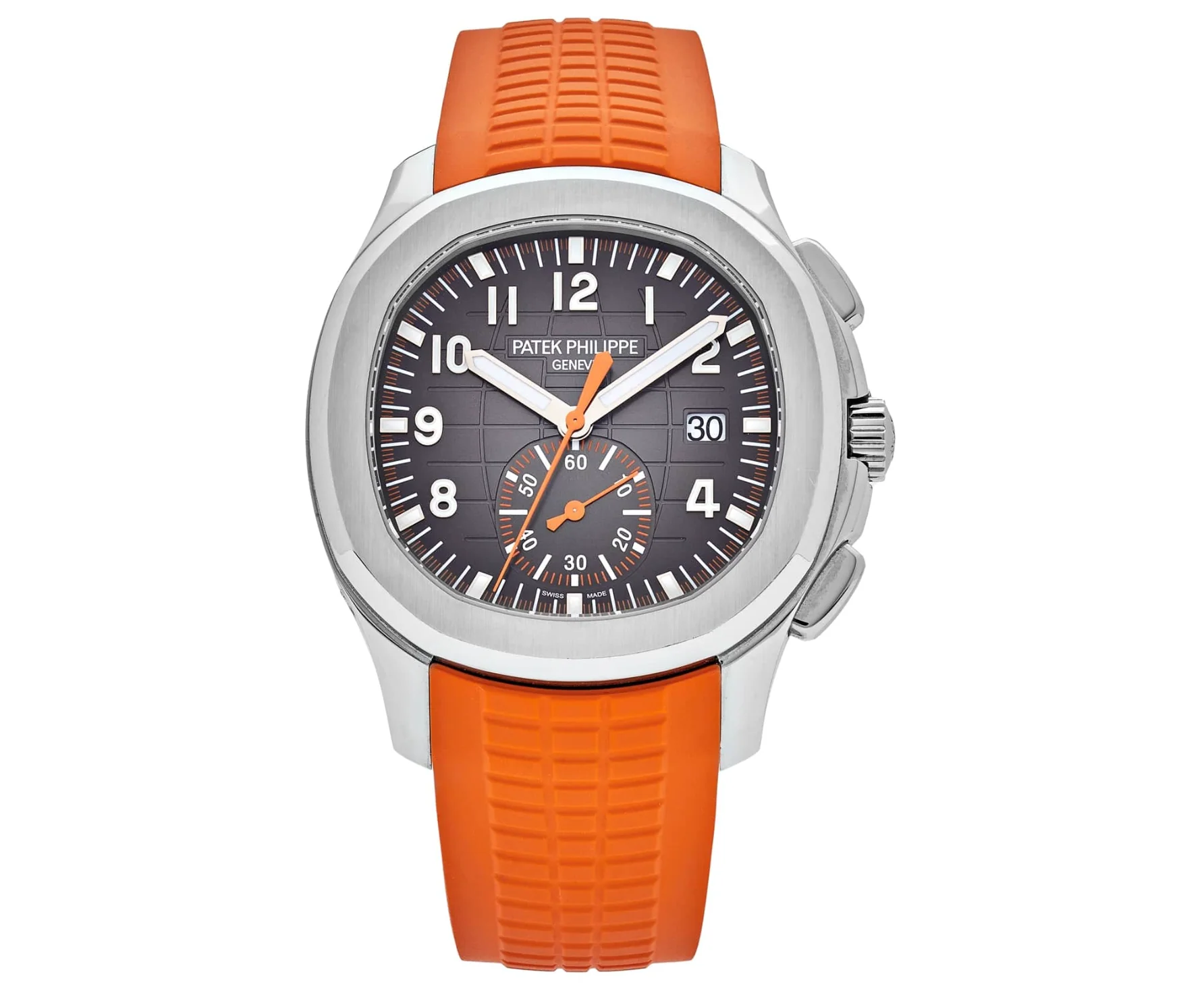 Patek Philippe Aquanaut Kronograf Paslanmaz Çelik Turuncu Vurgulu