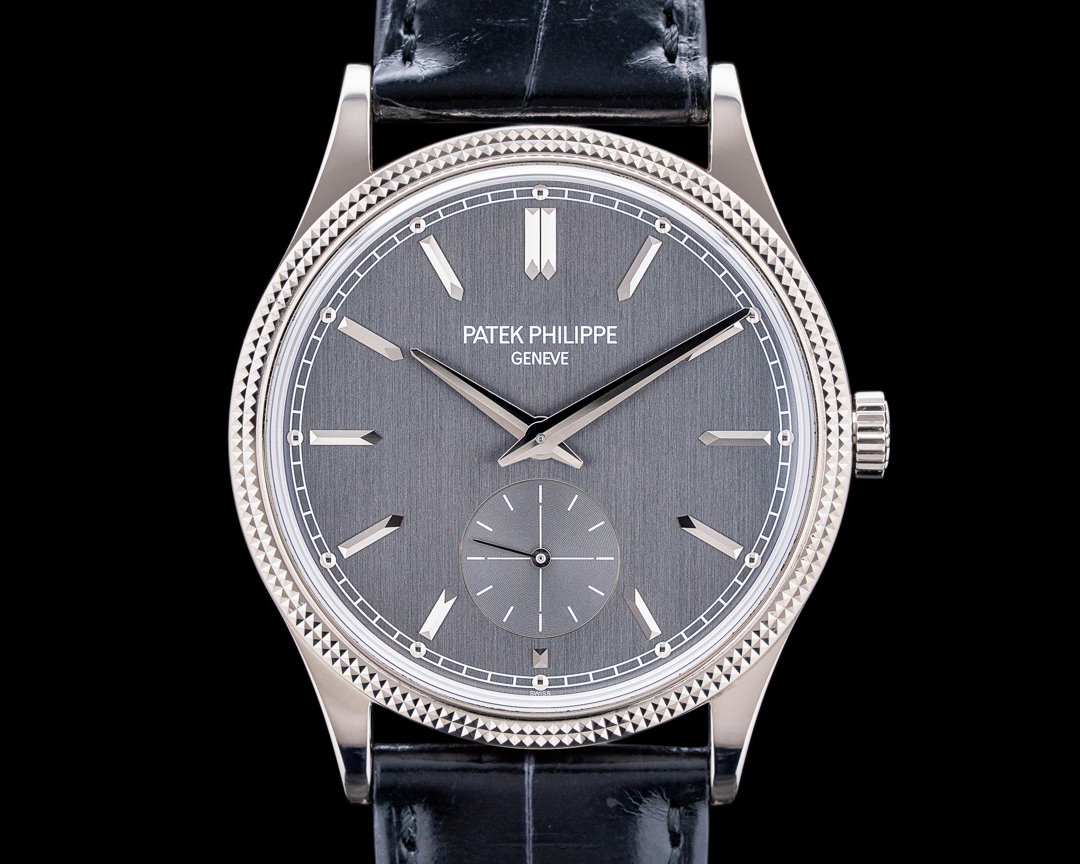 Patek Philippe Calatrava 18K Beyaz Altın Clous de Paris Guilloché Bezel