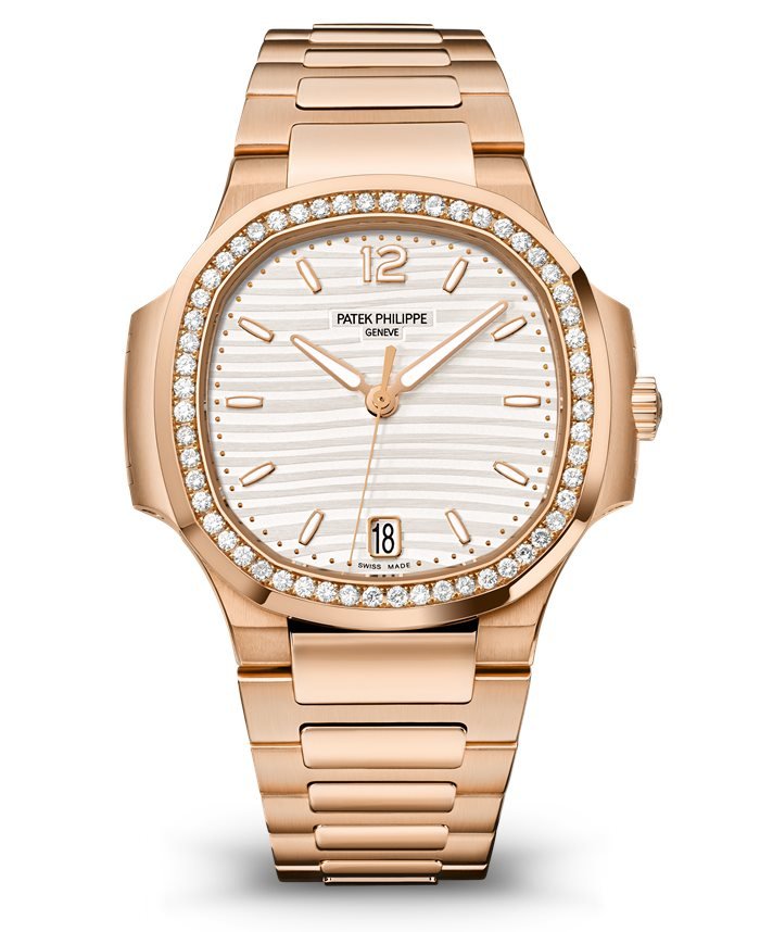 Patek Philippe Nautilus Kadın Otomatik 18K Gül Altın Pırlantalı Bezel