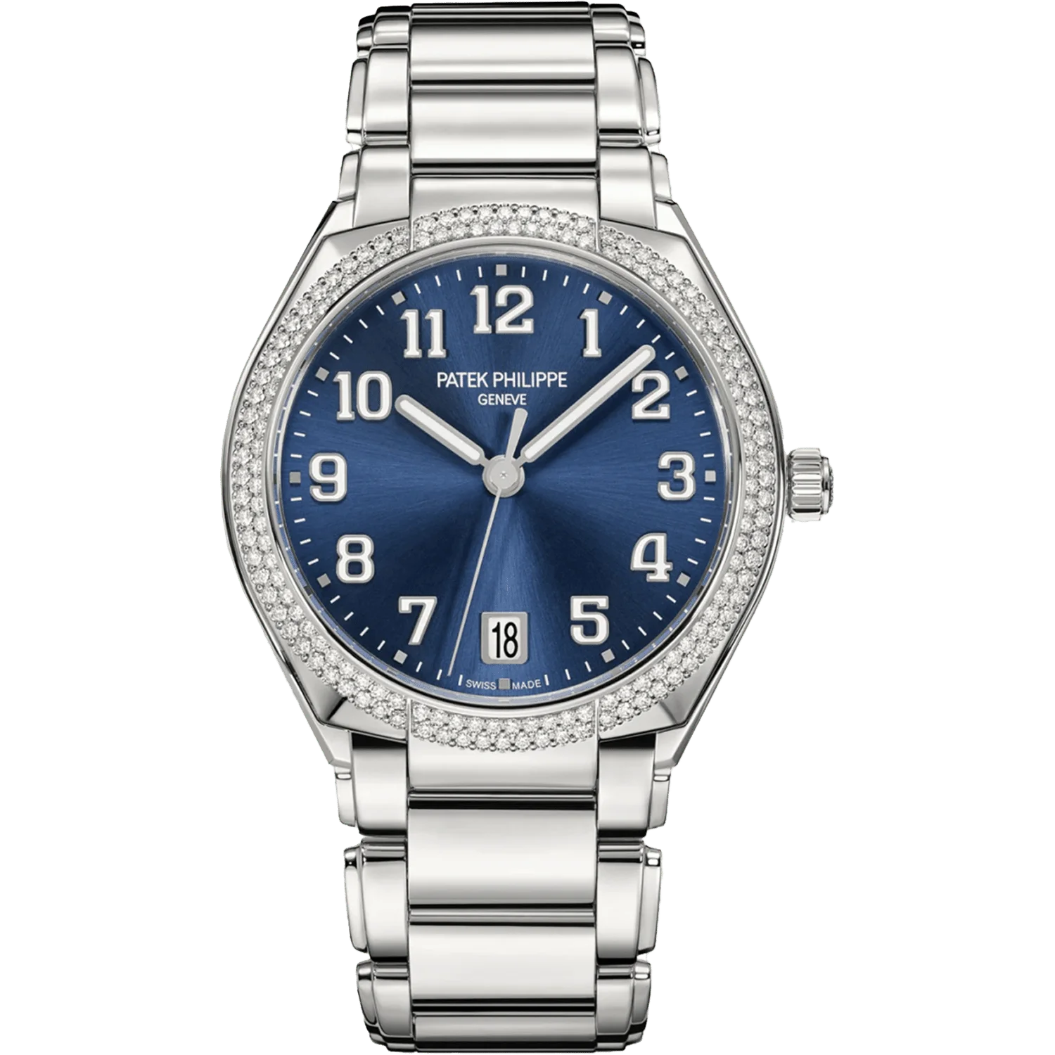 Patek Philippe Twenty~4 Otomatik 36mm Paslanmaz Çelik Mavi Sunburst
