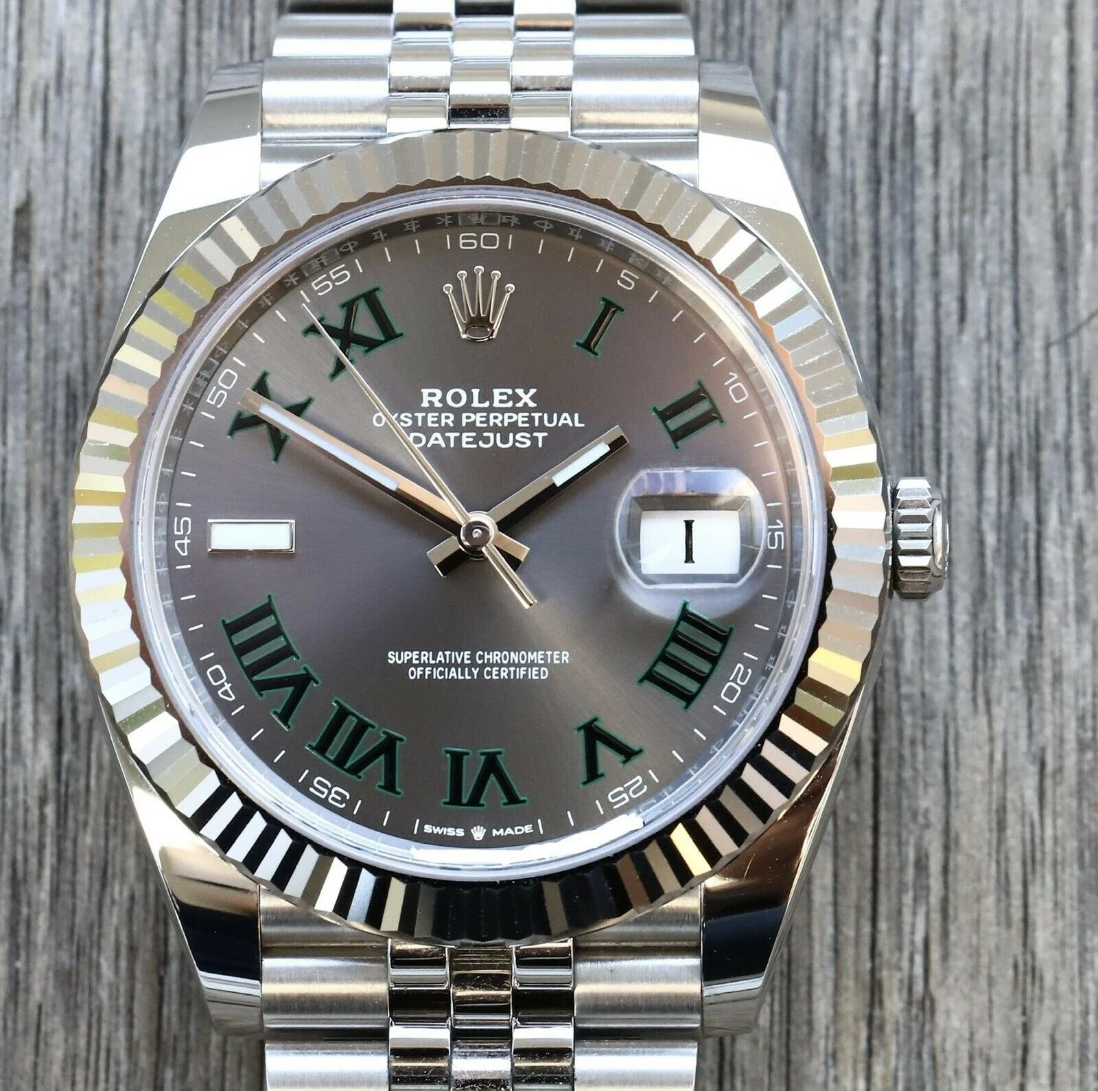 Rolex Datejust 41mm Wimbledon Yeşil Romen Rakamlı