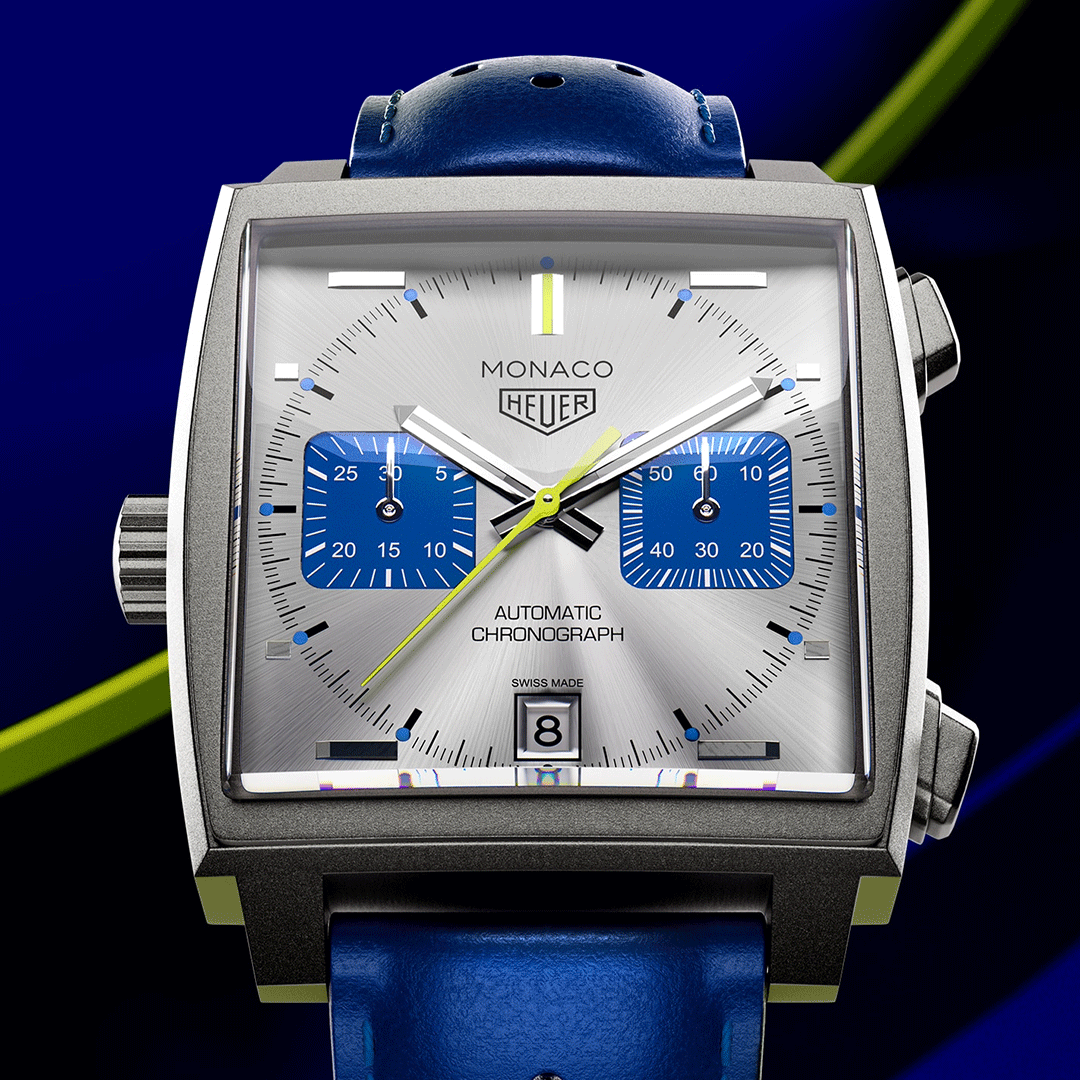 TAG Heuer Monaco Chronograph Racing Blue Sınırlı Üretim Gümüş/Mavi