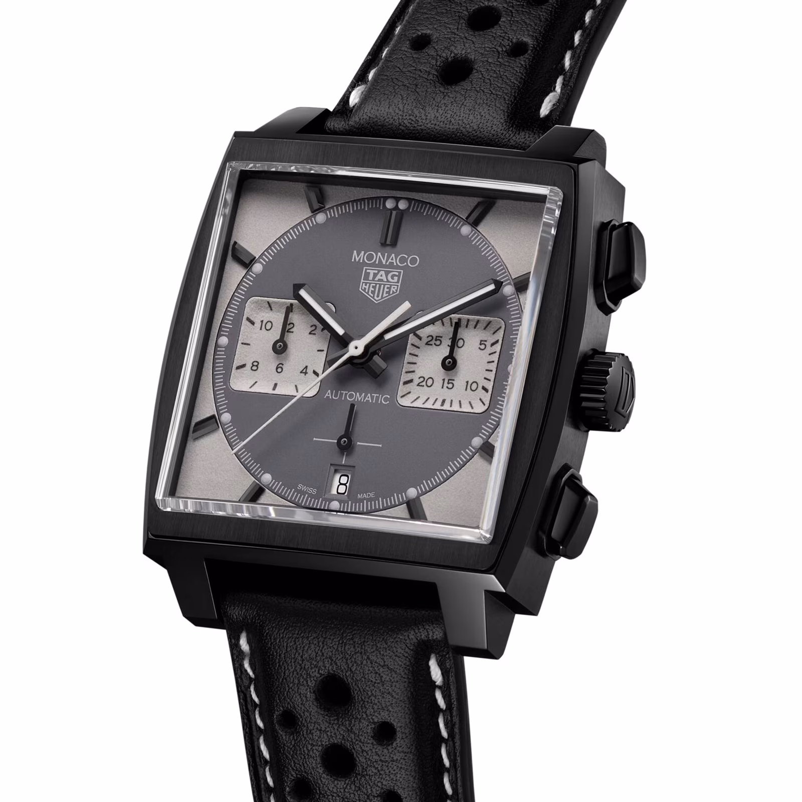 TAG Heuer Monaco Chronograph Night Driver Titanyum DLC Tam Fosforlu Kadran