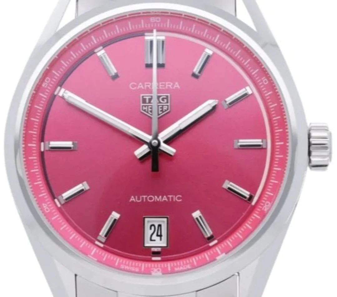TAG Heuer Carrera Date 36mm Pembe Kadran Çelik Bilezik