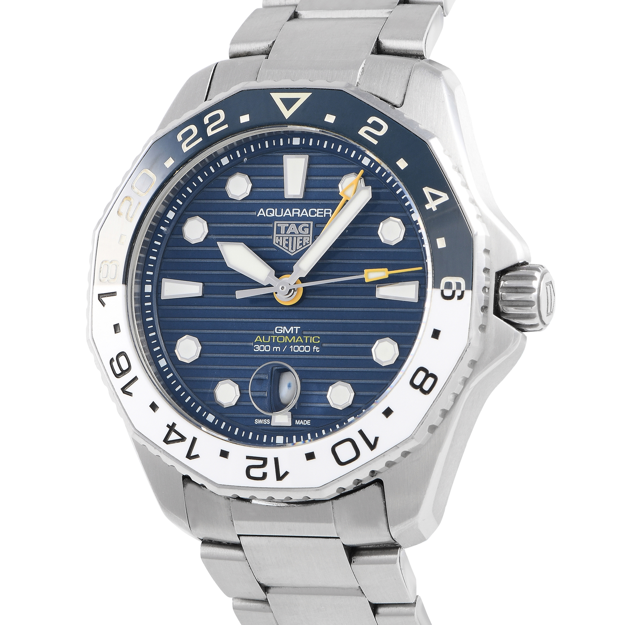 TAG Heuer Aquaracer Professional 300 GMT 43mm Mavi & Beyaz Seramik Bezel