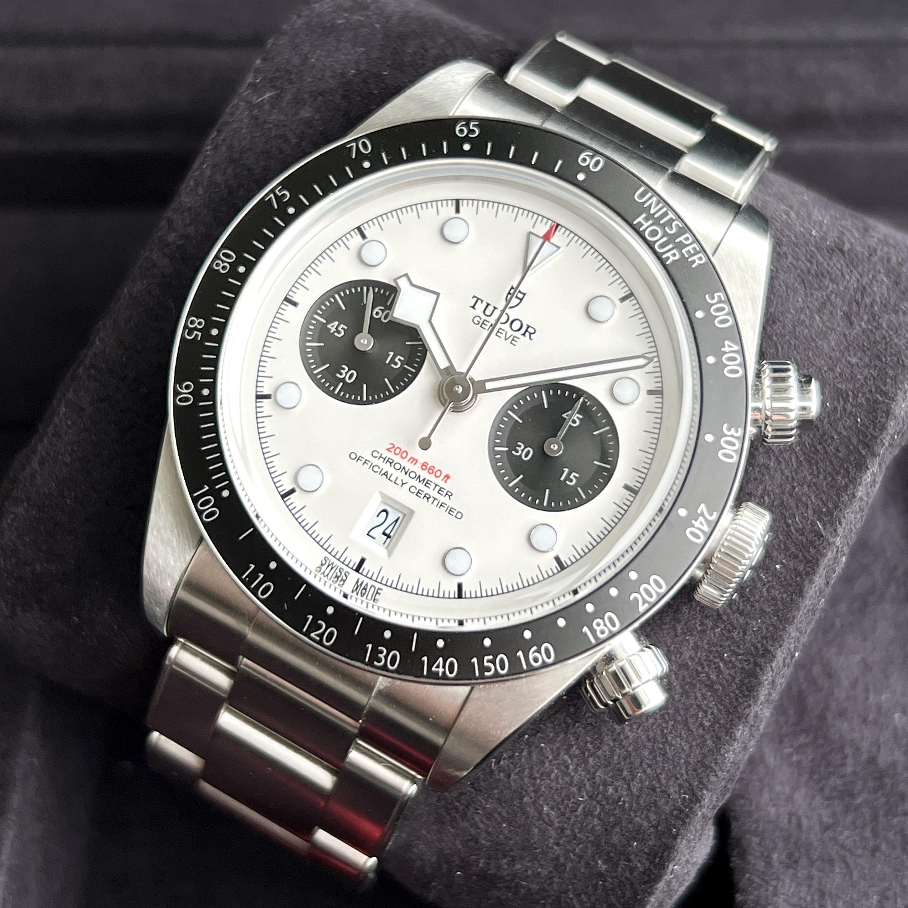 Tudor Black Bay Chrono 41mm Beyaz 'Panda' Kadran Çelik