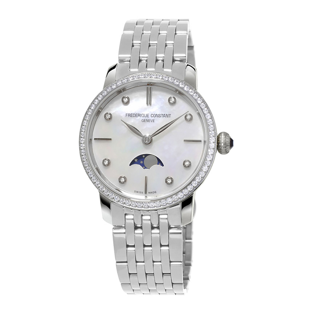 Frederique Constant Slimline Ladies Moonphase FC-206MPWD1SD6B Kol Saati